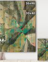 In the Valley Abstract II - Traditional Print on Natural Pine Wood
