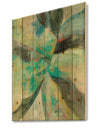 In the Valley Abstract I - Traditional Print on Natural Pine Wood