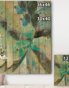 In the Valley Abstract I - Traditional Print on Natural Pine Wood