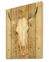 Hers southwest bones - Gold Wildlife Print on Natural Pine Wood