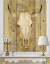 Hers southwest bones - Gold Wildlife Print on Natural Pine Wood