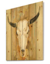 His southwest bones - Gold Wildlife Print on Natural Pine Wood