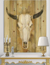 His southwest bones - Gold Wildlife Print on Natural Pine Wood