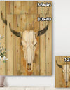 His southwest bones - Gold Wildlife Print on Natural Pine Wood