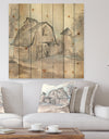 Farmhouse Barn Grey V - Modern Farmhouse Print on Natural Pine Wood