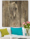 Farmhouse Horse - Modern Farmhouse Print on Natural Pine Wood