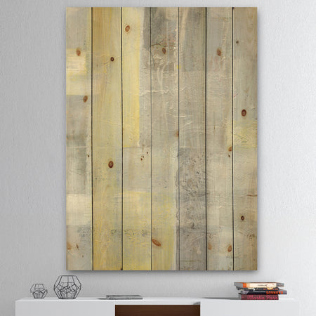 Patchwork Abstract II - Modern & Contemporary Print on Natural Pine Wood