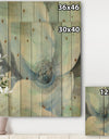 Watercolor Moonlight Magnolia II - Farmhouse Print on Natural Pine Wood