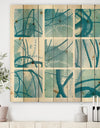 Underwater collage - Modern & Transitional Print on Natural Pine Wood