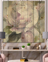 Twilight Peony - Shabby Chic Print on Natural Pine Wood