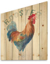 Wood Farm Roaster I - Farmhouse Print on Natural Pine Wood