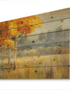 Autumn Landscape - Farmhouse Print on Natural Pine Wood
