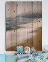 Gray Whale Cove - Nautical & Coastal Print on Natural Pine Wood