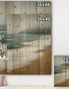 Gray Whale Cove - Nautical & Coastal Print on Natural Pine Wood