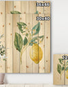 Floursack Lemon I - Cabin & Lodge Print on Natural Pine Wood