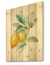 Floursack Lemon II - Cabin & Lodge Print on Natural Pine Wood