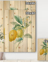 Floursack Lemon II - Cabin & Lodge Print on Natural Pine Wood