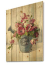 Maison Des Fleurs I - Cabin & Lodge Print on Natural Pine Wood