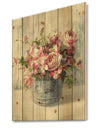 Maison Des Fleurs III - Cabin & Lodge Print on Natural Pine Wood