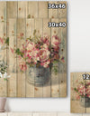 Maison Des Fleurs III - Cabin & Lodge Print on Natural Pine Wood