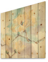 Magnolias in White I - Cabin & Lodge Print on Natural Pine Wood