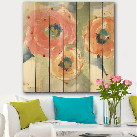 Buttercup II - Traditional Print on Natural Pine Wood