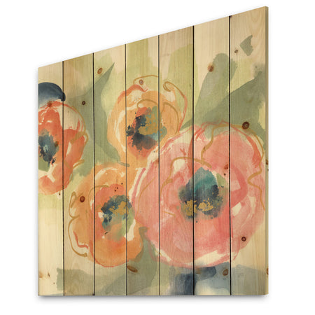 Buttercup I - Traditional Print on Natural Pine Wood