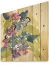 Spring Bouquet II - Traditional Print on Natural Pine Wood