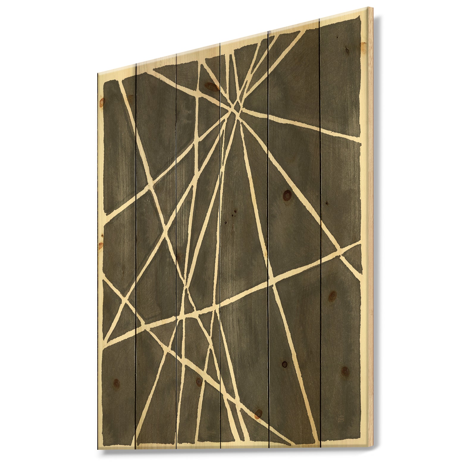 Minimalist Graphics II - Transitional Print on Natural Pine Wood