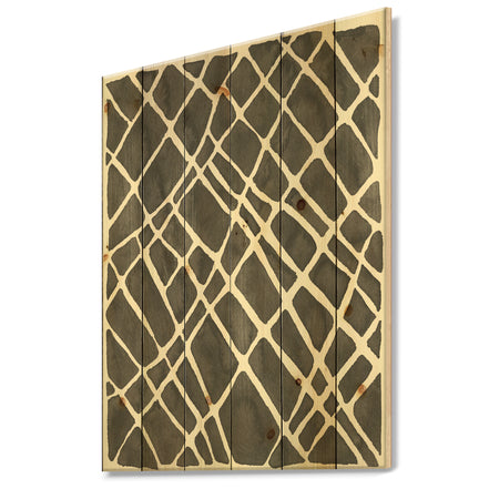 Minimalist Graphics V - Transitional Print on Natural Pine Wood