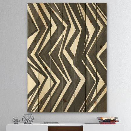 Minimalist Graphics VI - Transitional Print on Natural Pine Wood