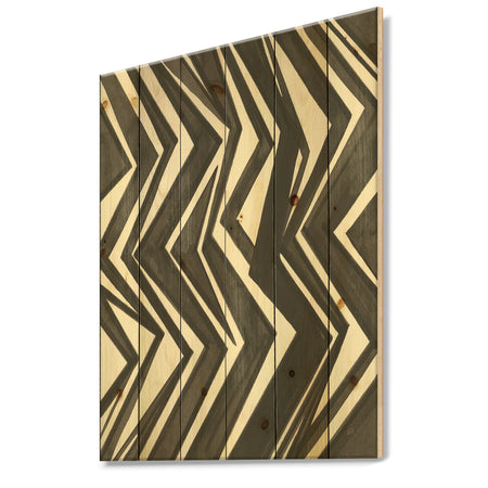 Minimalist Graphics VI - Transitional Print on Natural Pine Wood