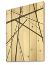 minimalist black and white III - Transitional Print on Natural Pine Wood