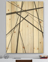 minimalist black and white III - Transitional Print on Natural Pine Wood
