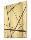 minimalist black and white IV - Transitional Print on Natural Pine Wood