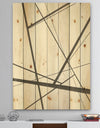 minimalist black and white IV - Transitional Print on Natural Pine Wood