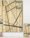 minimalist black and white IV - Transitional Print on Natural Pine Wood