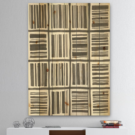 Minimalist Graphics I - Transitional Print on Natural Pine Wood
