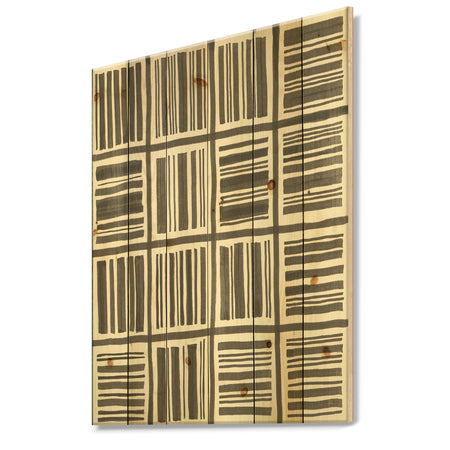Minimalist Graphics I - Transitional Print on Natural Pine Wood
