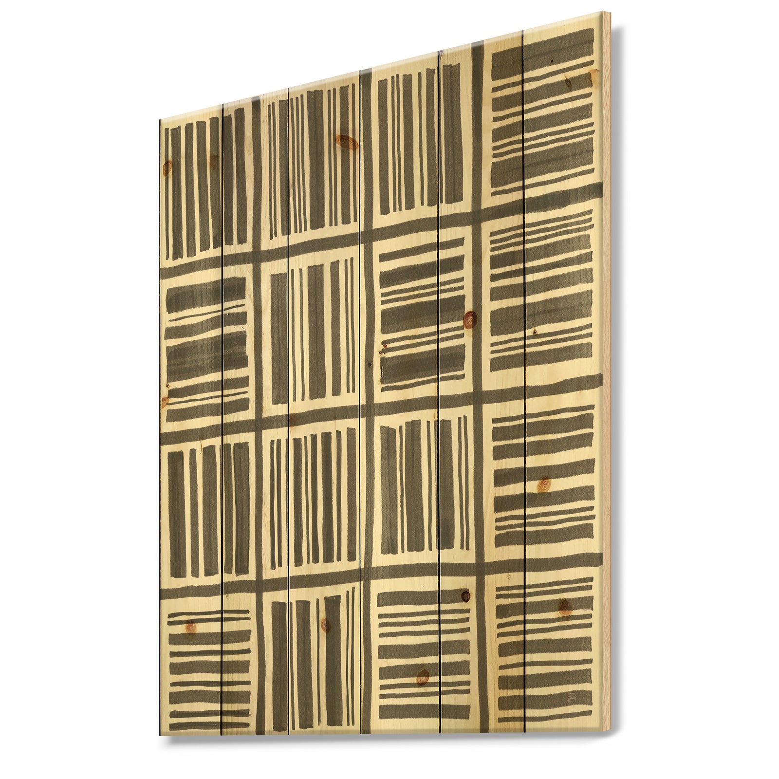Minimalist Graphics I - Transitional Print on Natural Pine Wood