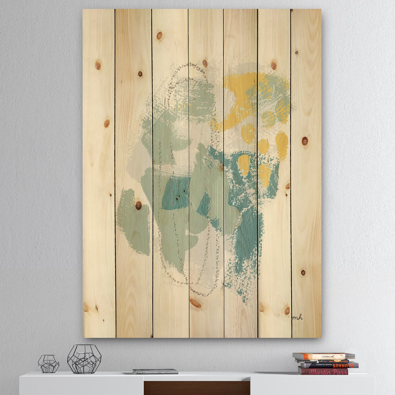 Hopeful II - Modern Farmhouse Print on Natural Pine Wood