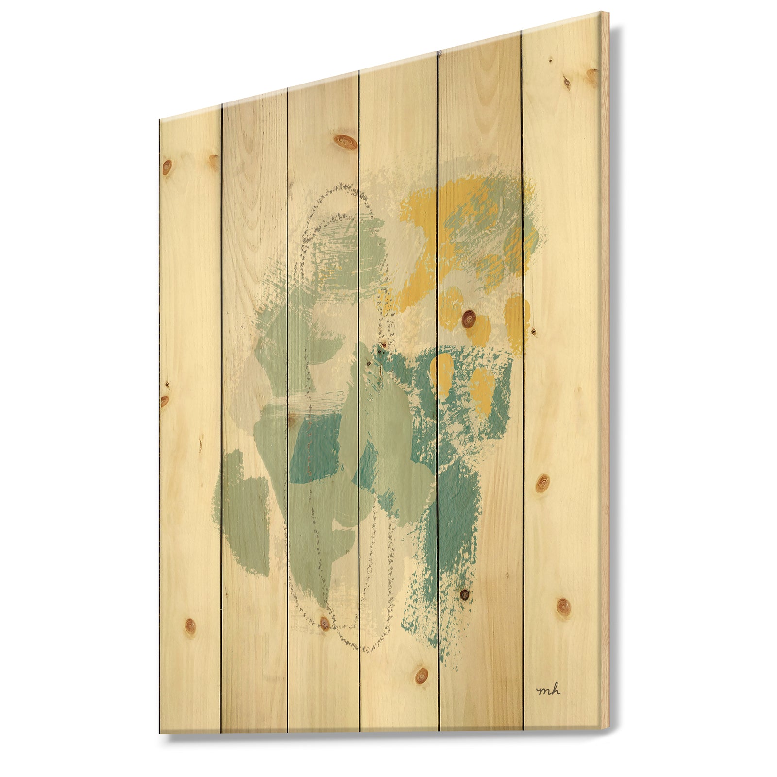 Hopeful II - Modern Farmhouse Print on Natural Pine Wood