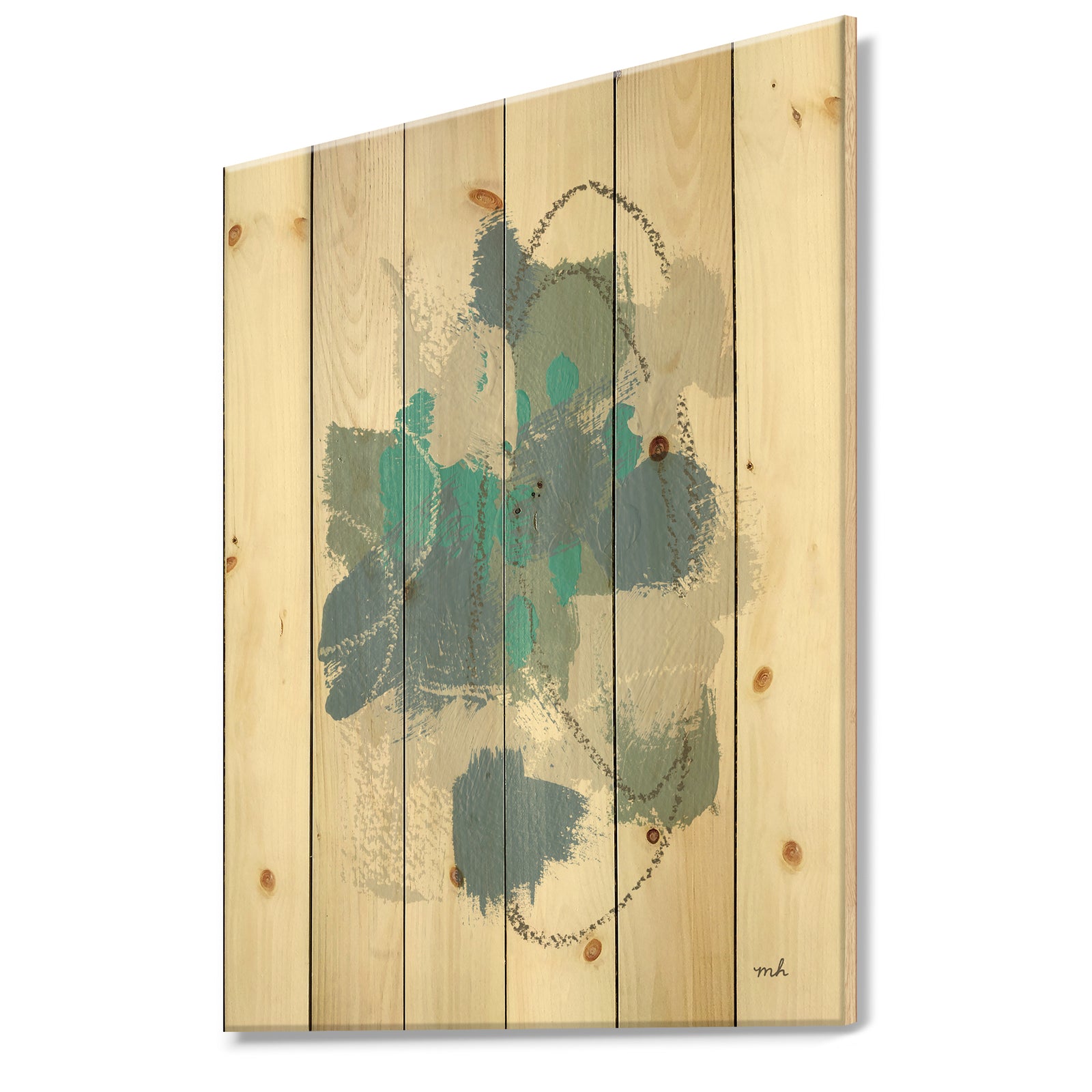 Hopeful III - Modern Farmhouse Print on Natural Pine Wood