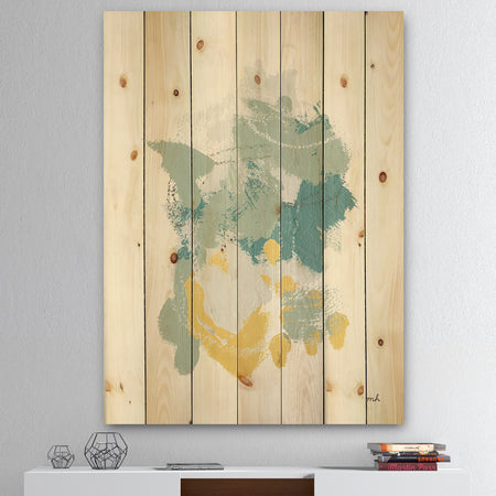 Hopeful I - Modern Farmhouse Print on Natural Pine Wood