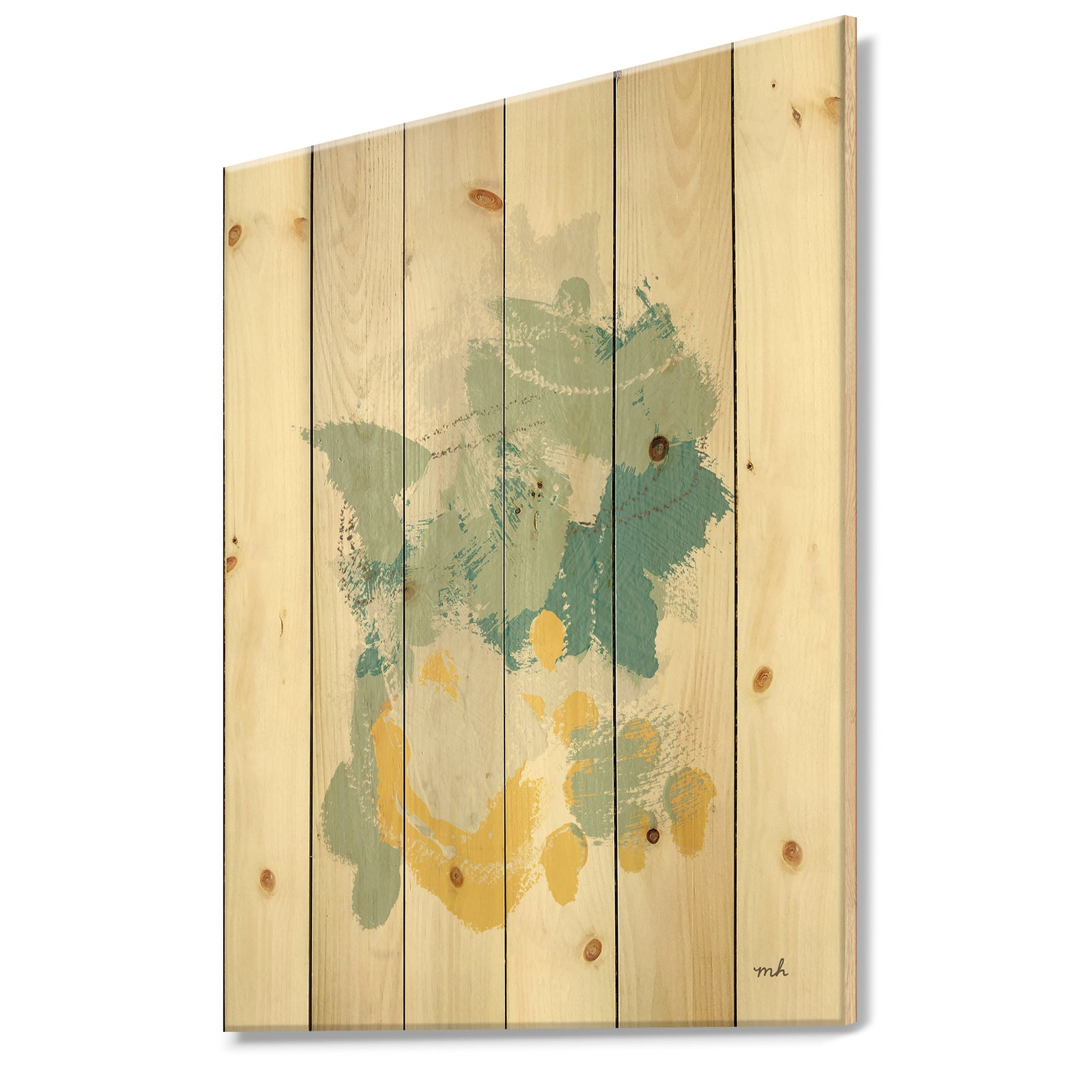 Hopeful I - Modern Farmhouse Print on Natural Pine Wood