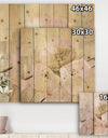 Elegance III Pink - Shabby Chic Print on Natural Pine Wood