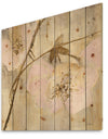 Elegance II Pink - Shabby Chic Print on Natural Pine Wood