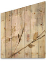 Elegance I Pink - Shabby Chic Print on Natural Pine Wood