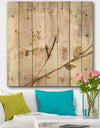 Elegance I Pink - Shabby Chic Print on Natural Pine Wood