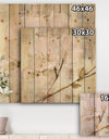 Elegance I Pink - Shabby Chic Print on Natural Pine Wood